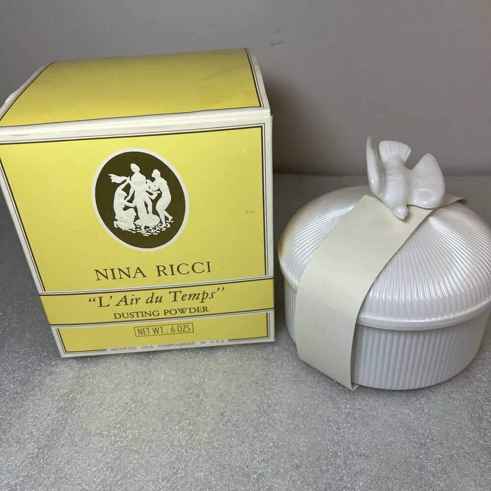 Vintage Sealed Nina Ricci L'Air du Temps Perfumed Dusting Powder 6 OZ Cochran